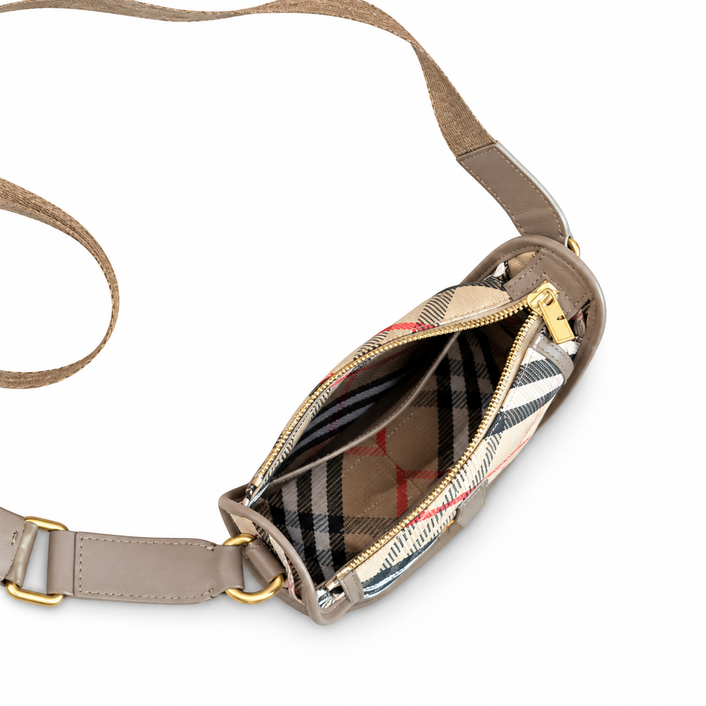Burberry Heritage Check Compact Crossbody Bag