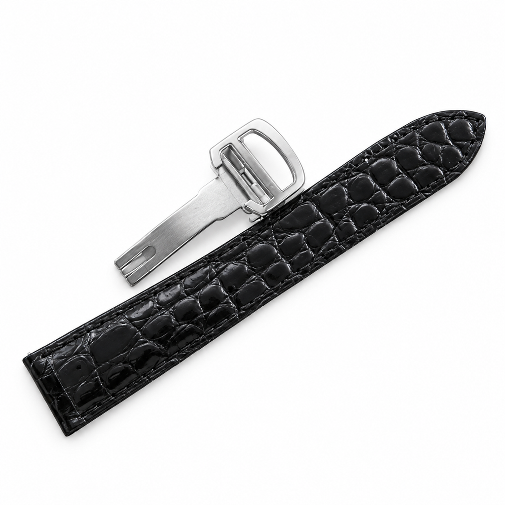 Cartier Tank Solo Small Stainless Steel Diamond Bezel White Dial Grey Alligator Strap Watch