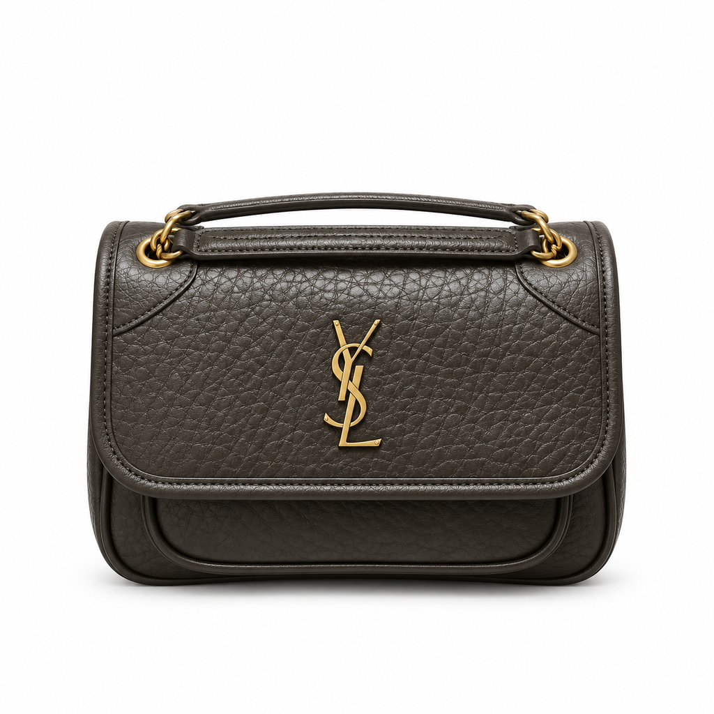 Saint Laurent Niki Medium Top Handle Bag in Dark Khaki