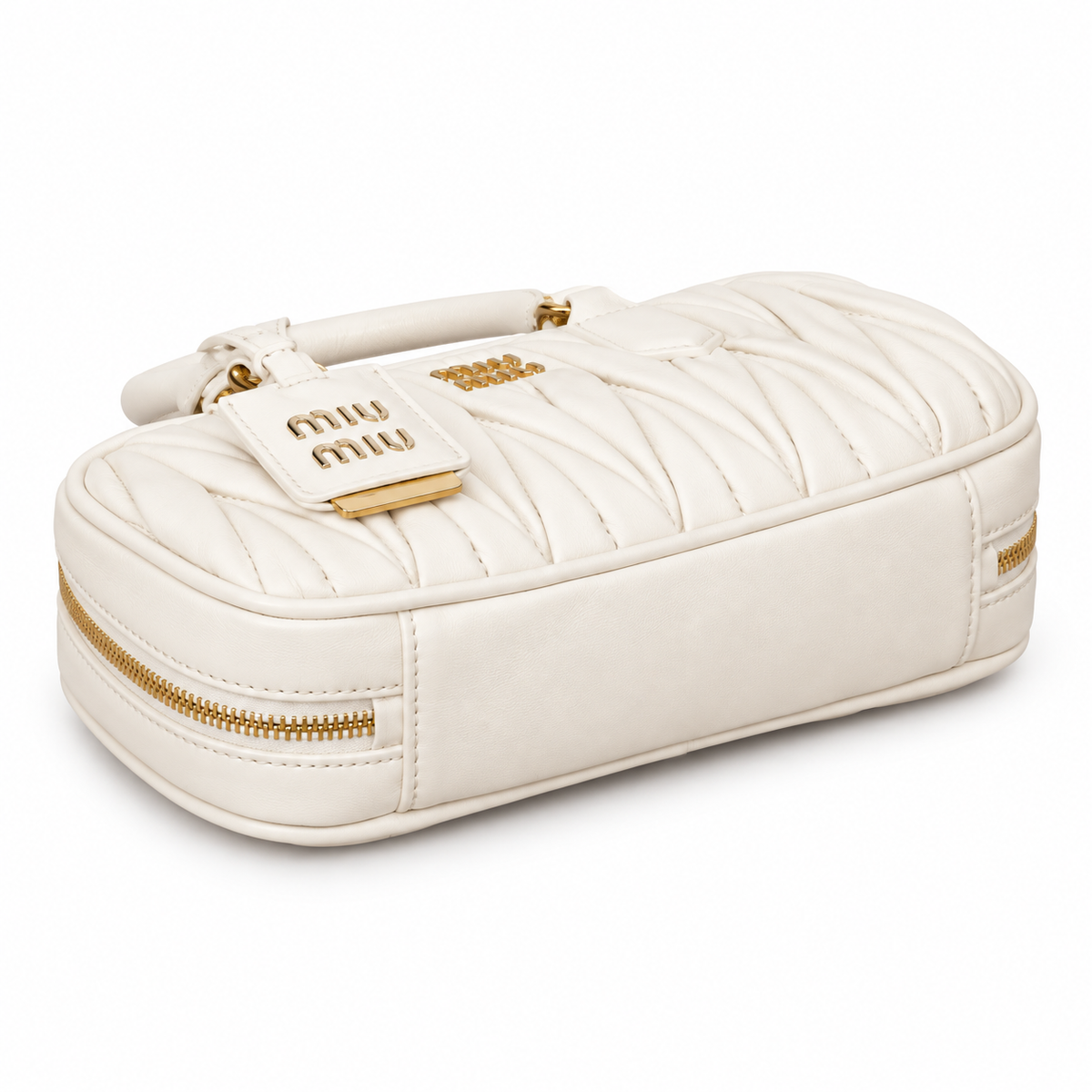 Miu Miu Leather Top Handle Bag 19 cm