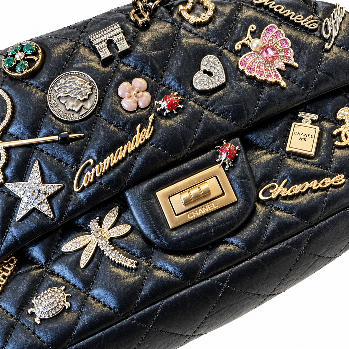 Chanel Wide Quilted Crossbody Bag 25cm
