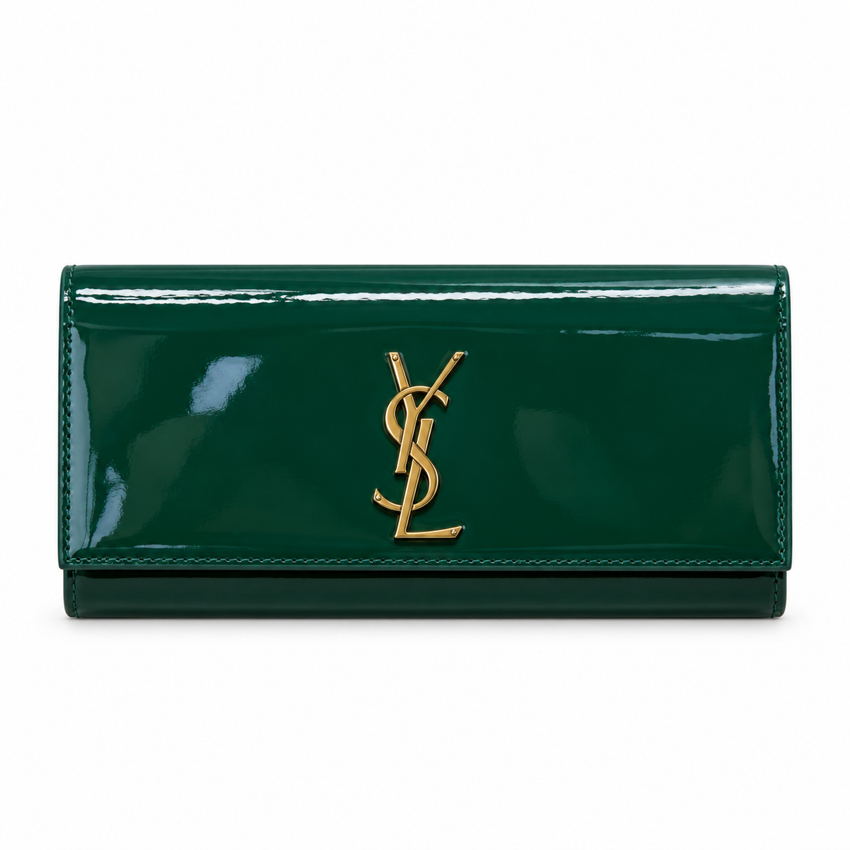 Saint Laurent Cassandre Clutch – Green Patent