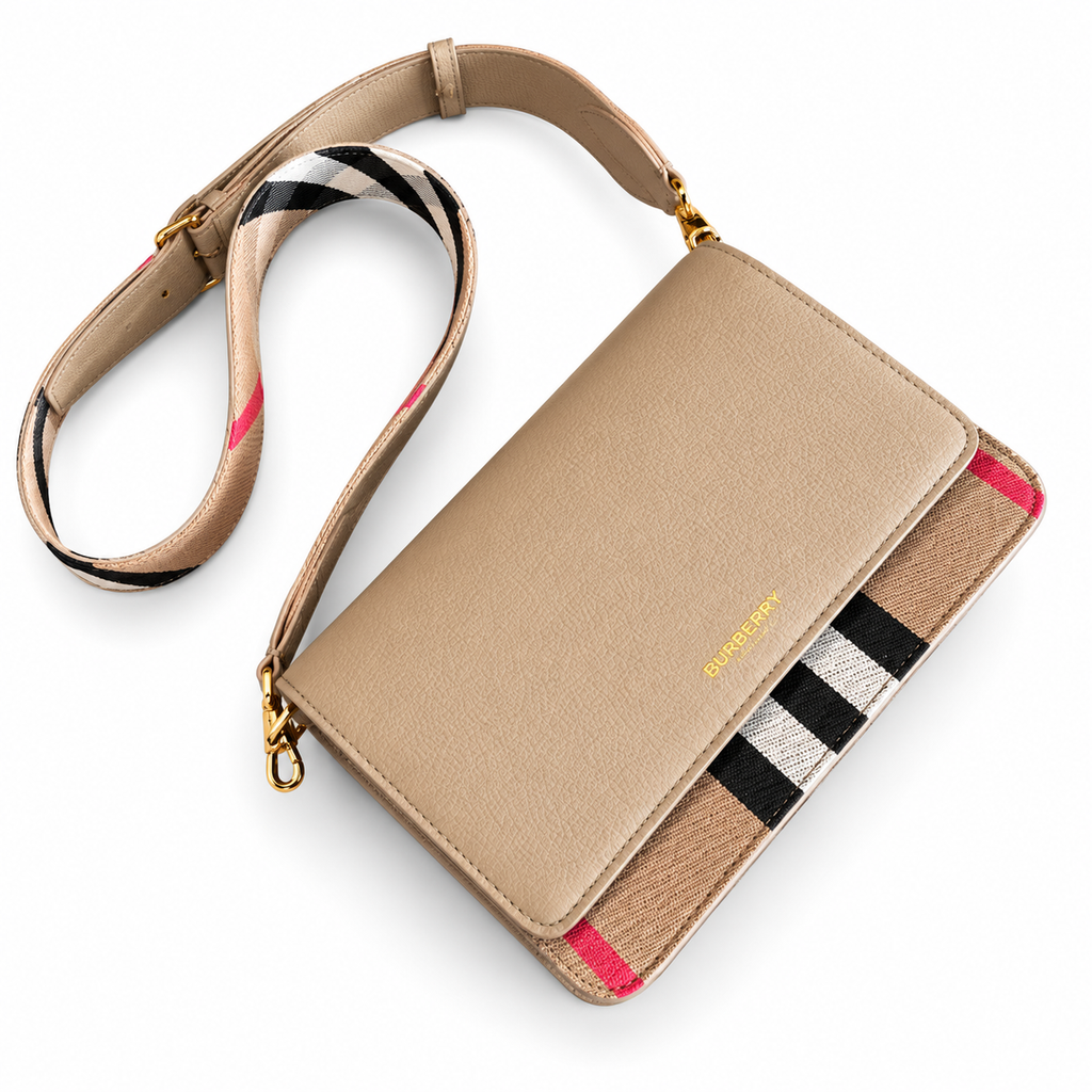 Burberry Heritage Stripe Beige Crossbody Bag