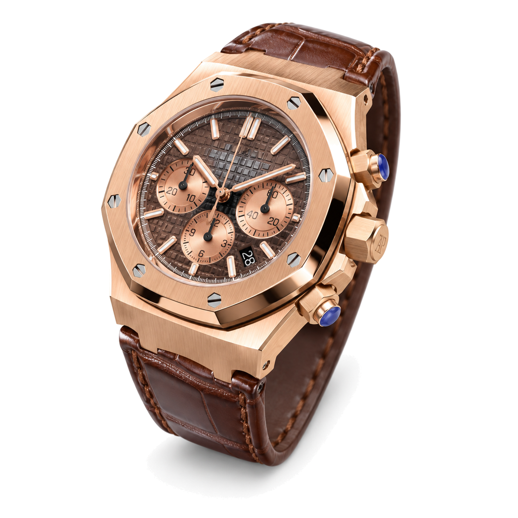 Audemars Piguet Royal Oak Chronograph Rose Gold Brown Dial