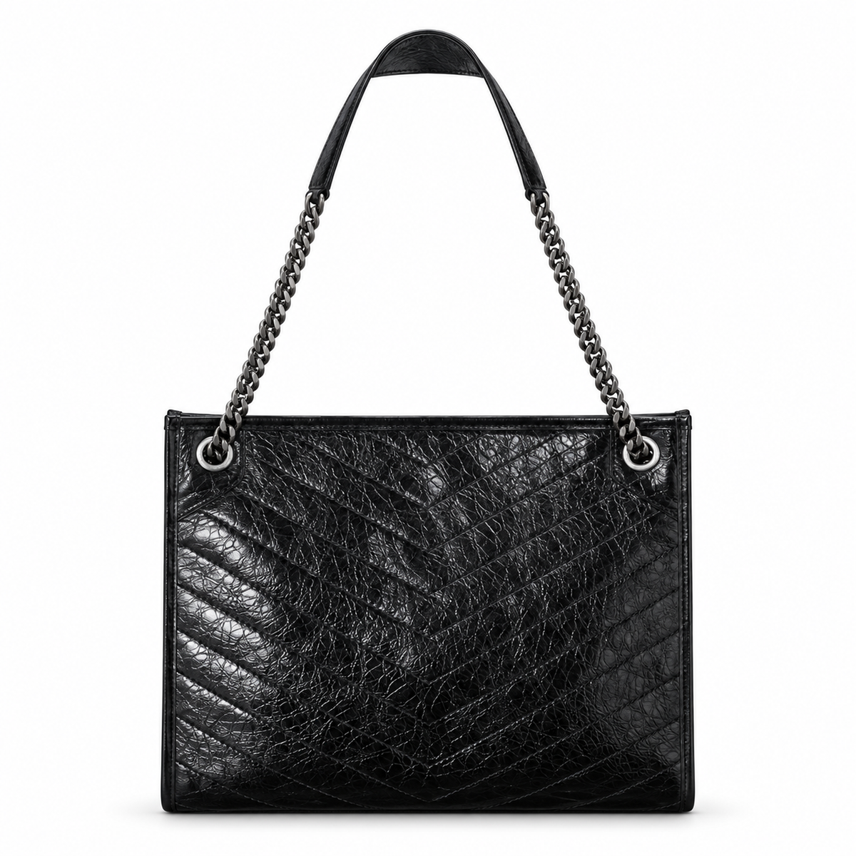 YSL Niki Shopping Bag – Black Quilted Leather