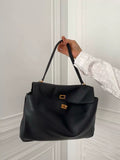 Women's Luxury Frame Bag – Vintage Kiss-Lock Shoulder Clasp Purse 27×15×9cm