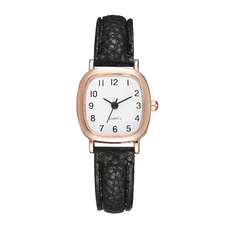 Women's Square Starry Sky Watch – Rose Gold Crystal Steel Bracelet