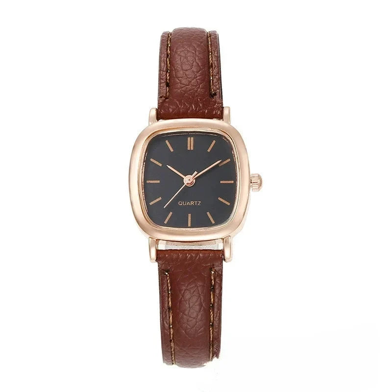 Women's Square Starry Sky Watch – Rose Gold Crystal Steel Bracelet