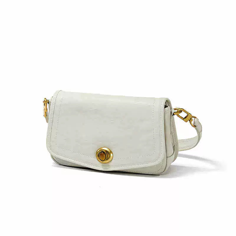 Women's Croc Embossed Shoulder Bag – Textured Exotic-Print Luxury Purse 27×15×9cm